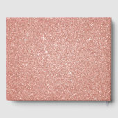 Roze Rose Gold Glitter Bruiloft Gastenboek (Achterkant)