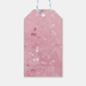 Roze Rose Gold Glitter Cadeaulabel (Voorkant)