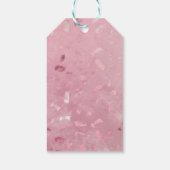 Roze Rose Gold Glitter Cadeaulabel (Achterkant)