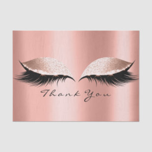 Roze Rose Gold Glitter Dank Koraal Ogen Wimpers Tissuepapier