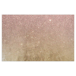 Roze Rose Gold Glitter en Gold Foil Mesh Stof
