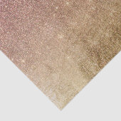Roze Rose Gold Glitter en Gold Foil Mesh Tissuepapier (Detail)