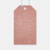 Roze Rose Gold Glitter en Sparkle Dank U Cadeaulabel (Achterkant)