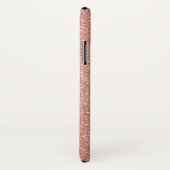Roze Rose Gold Glitter en Sparkle Monogram Case-Mate iPhone Case (Achterkant / rechts)