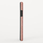Roze Rose Gold Glitter en Sparkle Monogram Case-Mate iPhone Case (Achterkant/rechts)