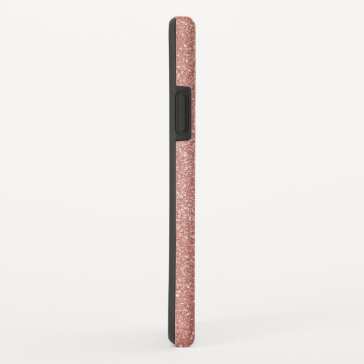 Roze Rose Gold Glitter en Sparkle Monogram Case-Mate iPhone Case (Achterkant/rechts)