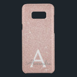 Roze Rose Gold Glitter en Sparkle Monogram Get Uncommon Samsung Galaxy S8 Plus Case<br><div class="desc">Roze Rose Gold Faux Glitter en Sparkle Elegant Monogram Hoesje. Dit hoesje kan worden aangepast om uw initiaal en voornaam te omvatten.</div>