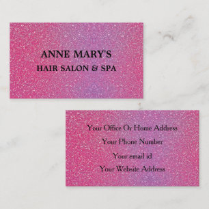 Roze Rose Gold Glitter Hair Salon Spa Modern Cool Visitekaartje