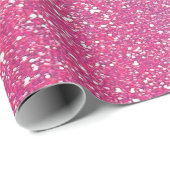 Roze Rose Gold Glitter Happy Birthday Eigen naam Cadeaupapier (Rol Hoek)