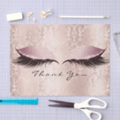 Roze Rose Gold Glitter Hartelijk dank Bridal Eye L Tissuepapier (Craft)