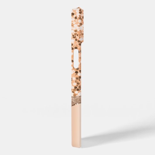 Roze Rose Gold - Glitter Initialen Moderne Monogra Case-Mate iPhone Case (Achterkant / Rechts)