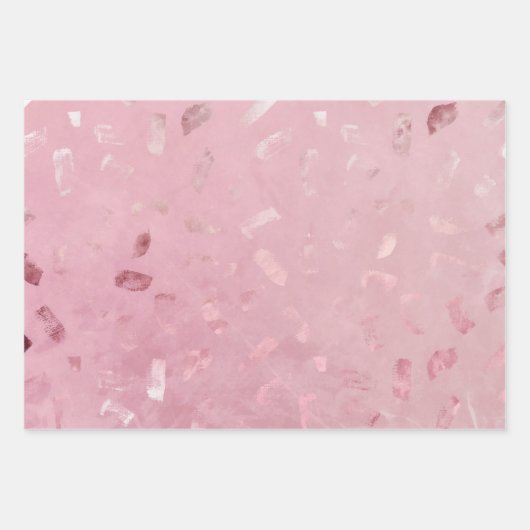 Roze Rose Gold Glitter Inpakpapier Vel (Voorkant)