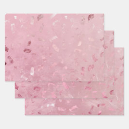 Roze Rose Gold Glitter Inpakpapier Vel