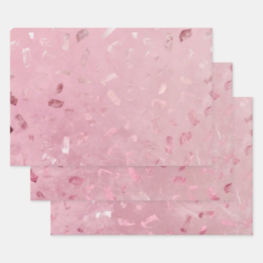 Roze Rose Gold Glitter Inpakpapier Vel (Set)