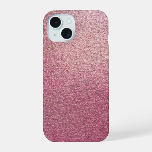 Roze Rose Gold Glitter iPhone 15 Case (Achterkant)