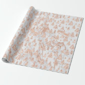 Roze Rose Gold Glitter kerstboom Marmer White Cadeaupapier (Uitgerold)