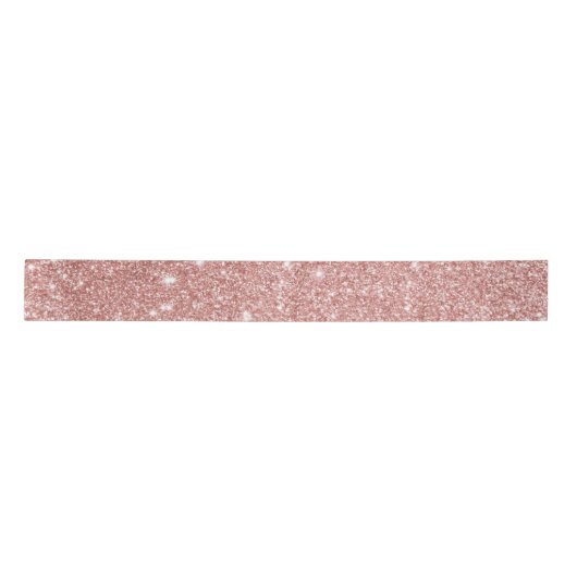 Roze Rose Gold Glitter Kerstmis Satijnen Lint (Voorkant)