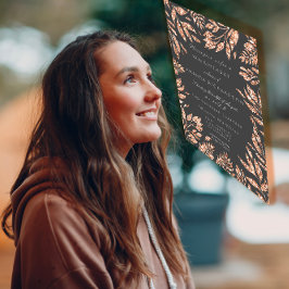 Roze Rose Gold Glitter Leafs Bridal Birthday Party Kaart