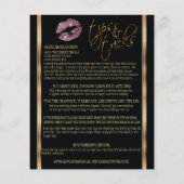 Roze Rose Gold Glitter Lip Instructies Flyer (Achterkant)
