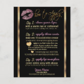 Roze Rose Gold Glitter Lip Instructies Flyer (Voorkant)