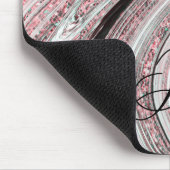 Roze Rose Gold Glitter Marble Geode met monogram Muismat (Hoek)