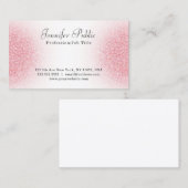 Roze Rose Gold Glitter Modern Elegant Professional Visitekaartje (Voorkant / Achterkant)