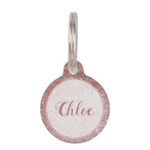 Roze Rose Gold Glitter Monogram