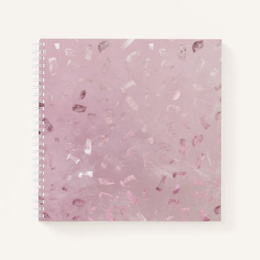 Roze Rose Gold Glitter Notitieboek (Voorkant)
