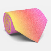 Roze Rose Gold Glitter Paarse Gele Ombre Gift Stropdas (Opgerold)