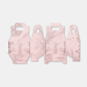 Roze Rose Gold Glitter Pineappel Tropische Partij Bedankdoosjes (Uitgevouwen)