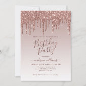 Roze Rose Gold Glitter Sparkle Driving Birthday Kaart (Voorkant)