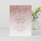 Roze Rose Gold Glitter Sparkle Driving Birthday Kaart (Staand voorkant)