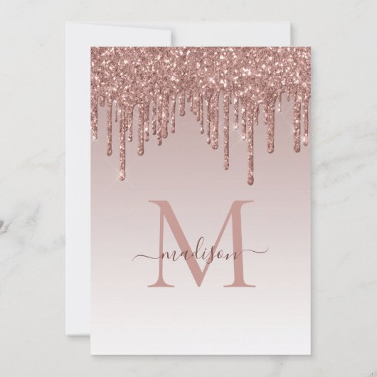 Roze Rose Gold Glitter Sparkle Driving Birthday Kaart (Achterkant)