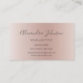 Roze Rose Gold Glitter Sparkle Hair Makeup Visitekaartje (Achterkant)