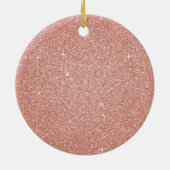 Roze Rose Gold Glitter & Sparkle Monogram Keramisch Ornament (Achterkant)