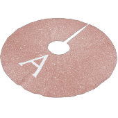 Roze Rose Gold Glitter & Sparkle Monogram Kerstboom Rok (Gekanteld)