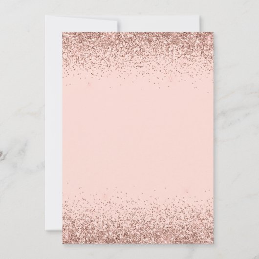 Roze Rose Gold Glitter Sparkle Sweet 16 Birthday I Kaart (Achterkant)