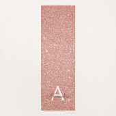 Roze Rose Gold Glitter & Sparkle Yoga Mat (Voorkant)