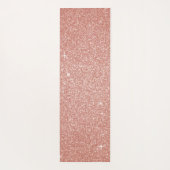 Roze Rose Gold Glitter & Sparkle Yoga Mat (Achterkant)