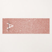Roze Rose Gold Glitter & Sparkle Yoga Mat (Voorkant (horizontaal))