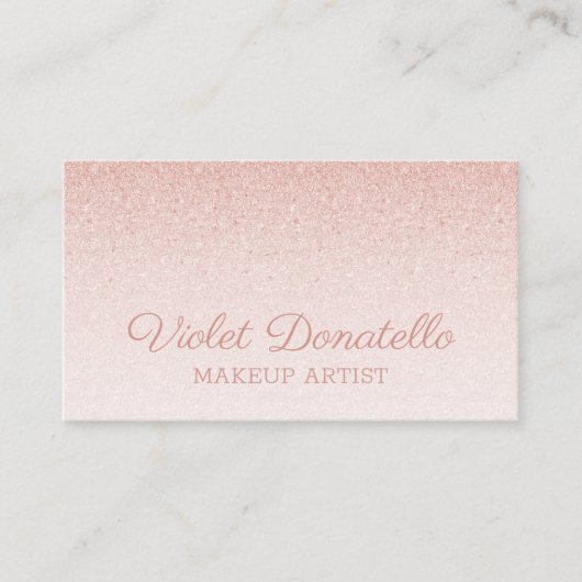 Roze Rose Gold Glitter  voor elke taak Visitekaartje (Voorkant)