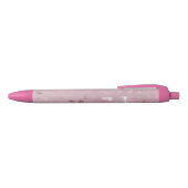 Roze Rose Gold Glitter Zwarte Inkt Pen (Bovenkant)