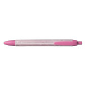 Roze Rose Gold Glitter Zwarte Inkt Pen (Achterkant)