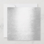 Roze Rose Gold Heart Silver Birthday Party Kaart (Achterkant)