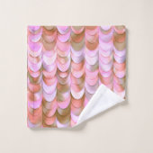 Roze Rose Gold Iridescent Zeemeermin Schalen Glitt Bad Handdoek (Wasdoekje)