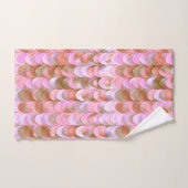 Roze Rose Gold Iridescent Zeemeermin Schalen Glitt Bad Handdoek (Handdoek)