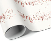 Roze Rose Gold Ivory White, prettig kerstscript Cadeaupapier (Rol Hoek)