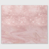 Roze Rose Gold Marble Glitter Spark Ombre Cadeaupapier (Vlak)
