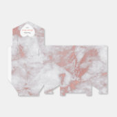Roze Rose Gold Marble Heart Birthday Weddenschap Bedankdoosjes (Uitgevouwen)