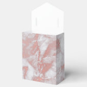 Roze Rose Gold Marble Heart Birthday Weddenschap Bedankdoosjes (Geopend)